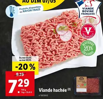 Lidl Viande hachée (²) offre