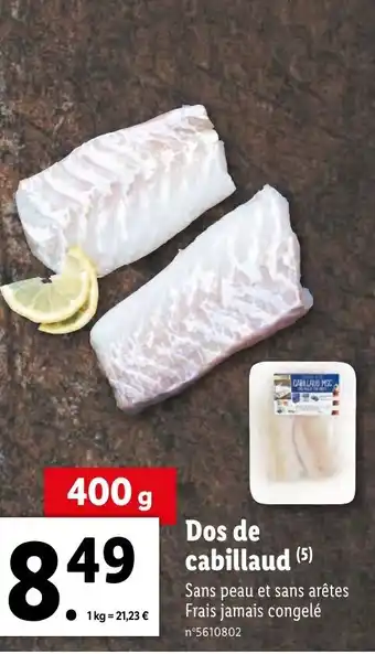 Lidl Dos de cabillaud (5) offre