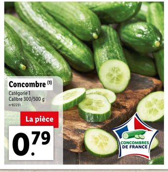 Lidl Concombre (¹) offre