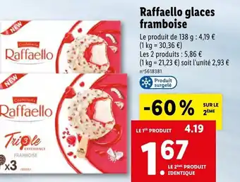 Lidl Raffaello glaces framboise offre