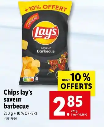 Lidl Chips lay's saveur barbecue offre