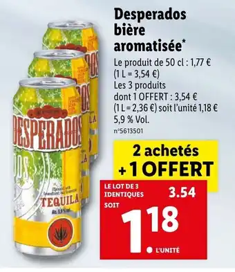 Lidl Desperados bière aromatisée* offre