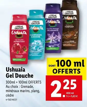 Lidl Ushuaia Gel Douche offre