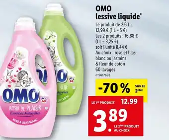 Lidl OMO lessive liquide* offre