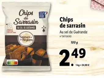 Lidl Chips de sarrasin offre