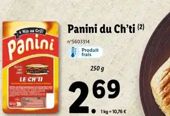 Lidl Panini du Ch'ti (²) offre