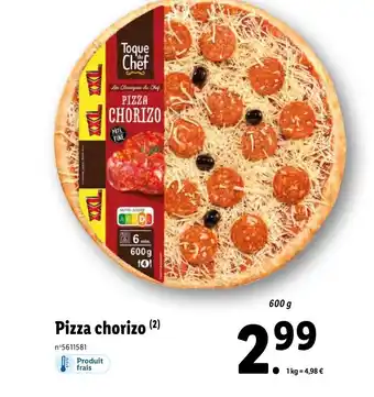 Lidl Pizza chorizo (2) offre