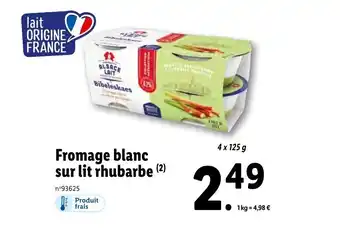 Lidl Fromage blanc sur lit rhubarbe (2) offre