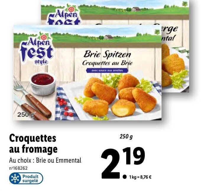 Promo Croquettes au fromage chez Lidl