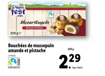 Lidl Bouchées de massepain amande et pistache offre