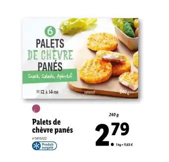 Lidl Palets de chèvre panés offre