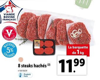 Lidl 8 steaks hachés (²) offre