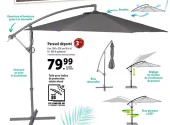 Lidl Parasol déporté offre