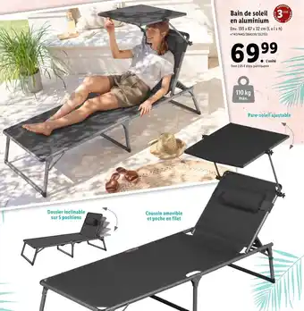 Lidl Bain de soleil en aluminium offre
