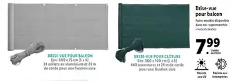 Lidl BRISE-VUE POUR BALCON offre