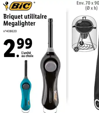 Lidl BIC Briquet utilitaire Megalighter offre