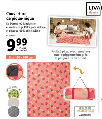 Lidl Couverture de pique-nique offre