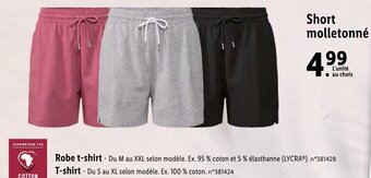 Lidl Short molletonné offre