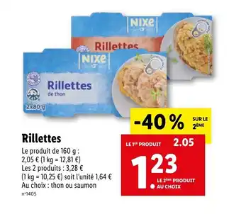 Lidl Rillettes offre