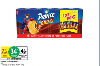 Intermarché PRINCE GOÛT CHOCOLAT LU offre