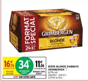 Intermarché BIÈRE BLONDE D'ABBAYE GRIMBERGEN offre