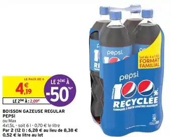 Intermarché BOISSON GAZEUSE REGULAR PEPSI offre