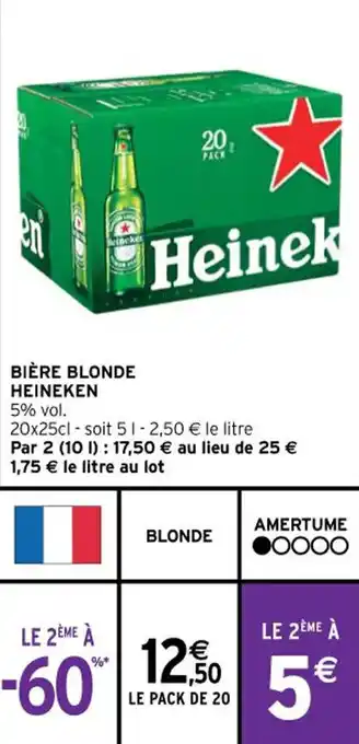 Intermarché BIÈRE BLONDE HEINEKEN offre