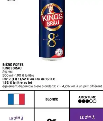 Intermarché BIÈRE FORTE KINGSBRAU offre