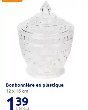 Action Bonbonnière en plastique 12 x 16 cm offre