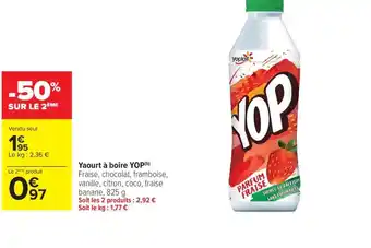 Carrefour Yaourt à boire YOP(b) Fr offre