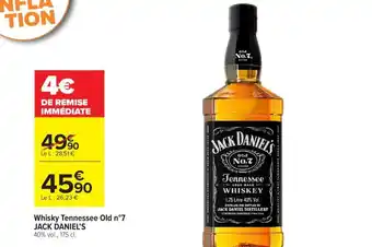 Carrefour Whisky Tennessee Old n°7 JACK DANIEL'S offre