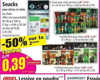 Norma Snacks pour chiens et chats au choix offre