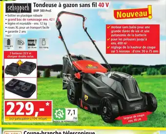 Norma Tondeuse à gazon sans fil 40 V offre