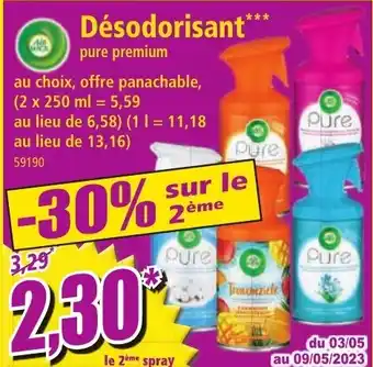 Norma Désodorisant pure premium offre