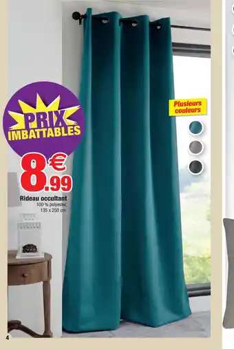 Bazarland Rideau occultant 100% polyester, offre