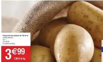 Cora x Carrefour Pomme de terre primeur de l'ile de ré variété alcmaria offre