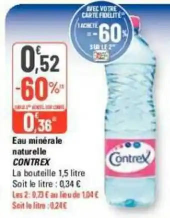 G20 Eau minérale naturelle CONTREX offre