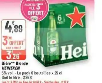 G20 Bierre** Blonde HEINEKEN offre