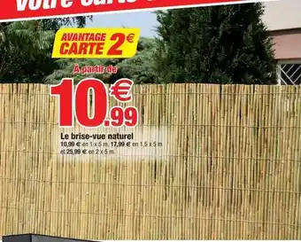 Bazarland Le brise-vue naturel offre