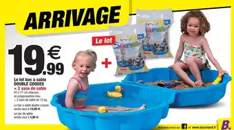 Bazarland Le lot bac a sable double coques offre