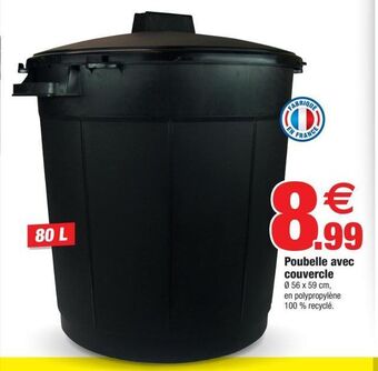 Bazarland Poubelle avec couvercle offre