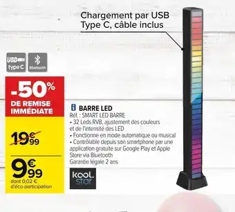 Carrefour Kool star barre led offre