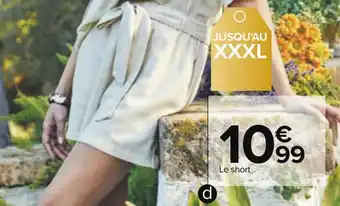 Carrefour Tex short lin femme offre