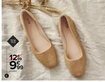 Carrefour Tex ballerine femme offre