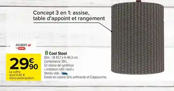 Carrefour Allibert cool stool offre