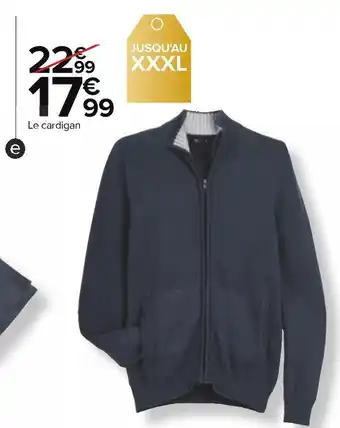 Carrefour Tex cardigan homme offre