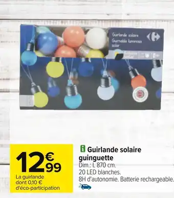 Carrefour Guirlande solaire guinguette offre