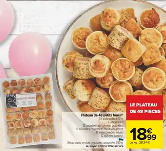 Carrefour Plateau de 48 petits fours offre