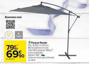 Carrefour Hyba parasol ronda offre