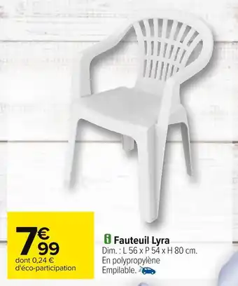 Carrefour Fauteuil lyra offre